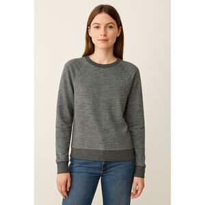 Everlane SZ S The Crew Pullover Marled Gray Sweatshirt Unisex
